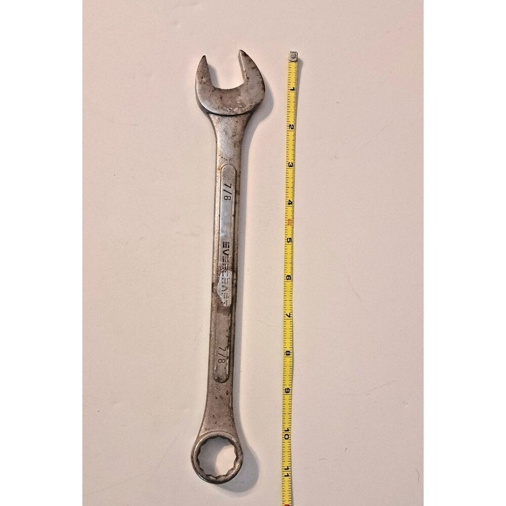 Evercraft 7/8 Combination Wrench 11 Inch Drop Forged Chrome Vanadium Steel USA